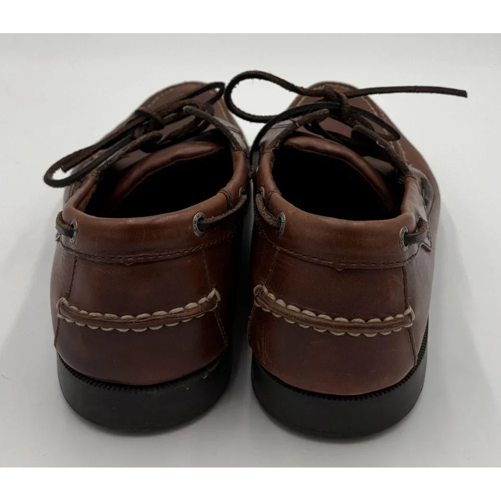 DOCKERS Boat Shoe Leather Handsewn Rust Brown Men's Size 12M 090-1499